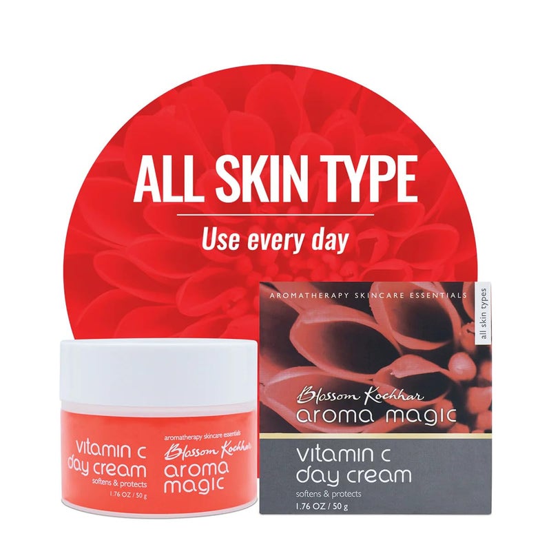 Aroma Magic Vitamin C Day Cream with SPF 15 | Anti Aging Daily Face Moisturizer for All Skin Types | Hydrates, Softens & Protects Skin | Lightweight, Non-Greasy | 7.05 Oz (200g) - Image 1